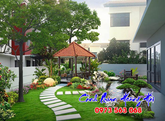 Thi công sân vườn Bình Thuận 03